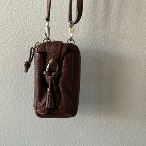 Brighton brown leather cross body mini